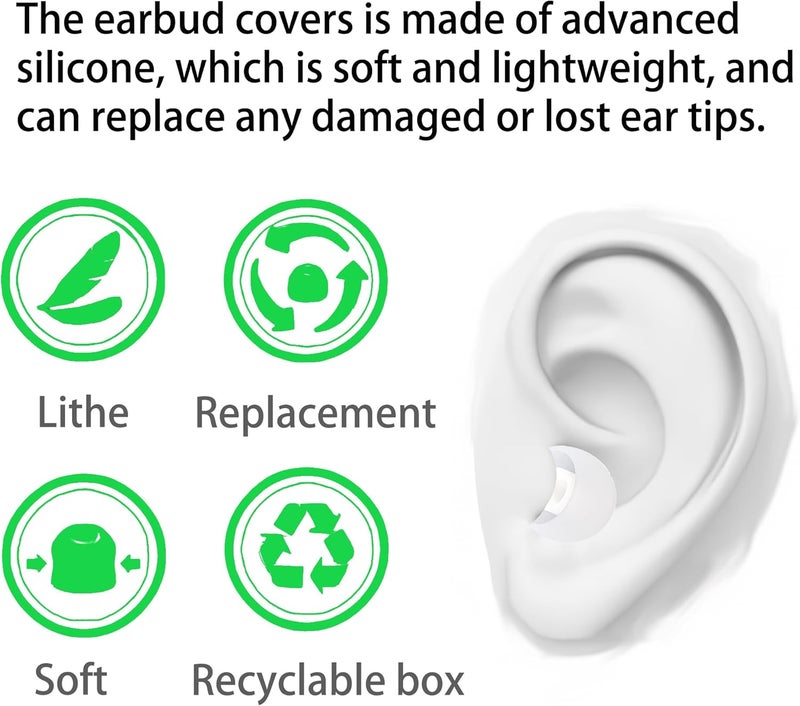 AQIMY Earbud Replacement Tips - Silicone Ear Tips Fit Most - S M L, 9 Pairs - Image 4